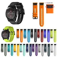 26 22mm quick release easy fit silicone watch wrist band strap for garmin fenix 5x 5 5x plus 3 3hr s60 forerunner 945 watchband