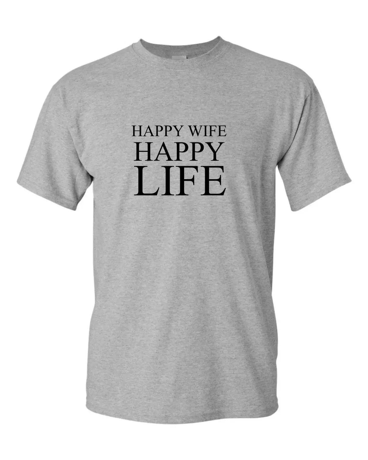Веселая Мужская футболка с надписью HAPPY WIFE LIFE хлопковые футболки идея