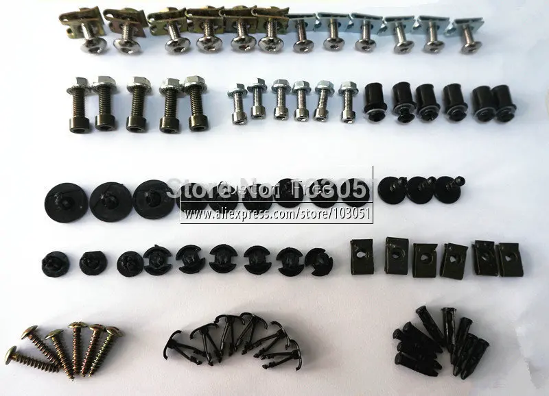 Набор болтов для мотоциклов KIG KAWASAKI ZX12R 2000 2001 ZX 12R 00 01 aftermarket black|Полные комплекты