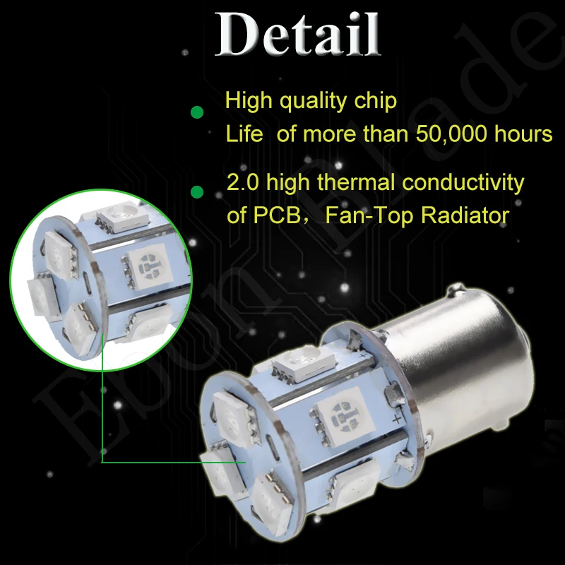 Светодиодный фонарь для заднего хода 1/2 шт. 6 в DC 1156 BA15S 1157 BAY15D белый янтарный