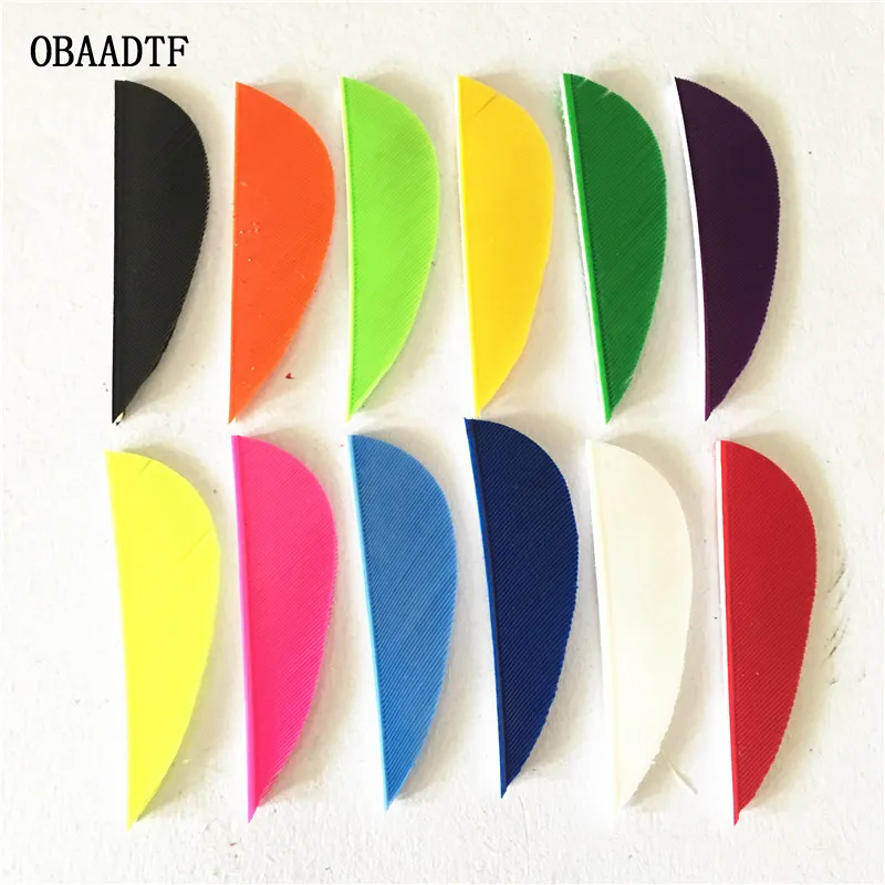 50Pcs Shield Water Drop 2inch Arrow Feather Turkey turkey feather arrow shooting outdoor sports accessories bow Vanes | Спорт и