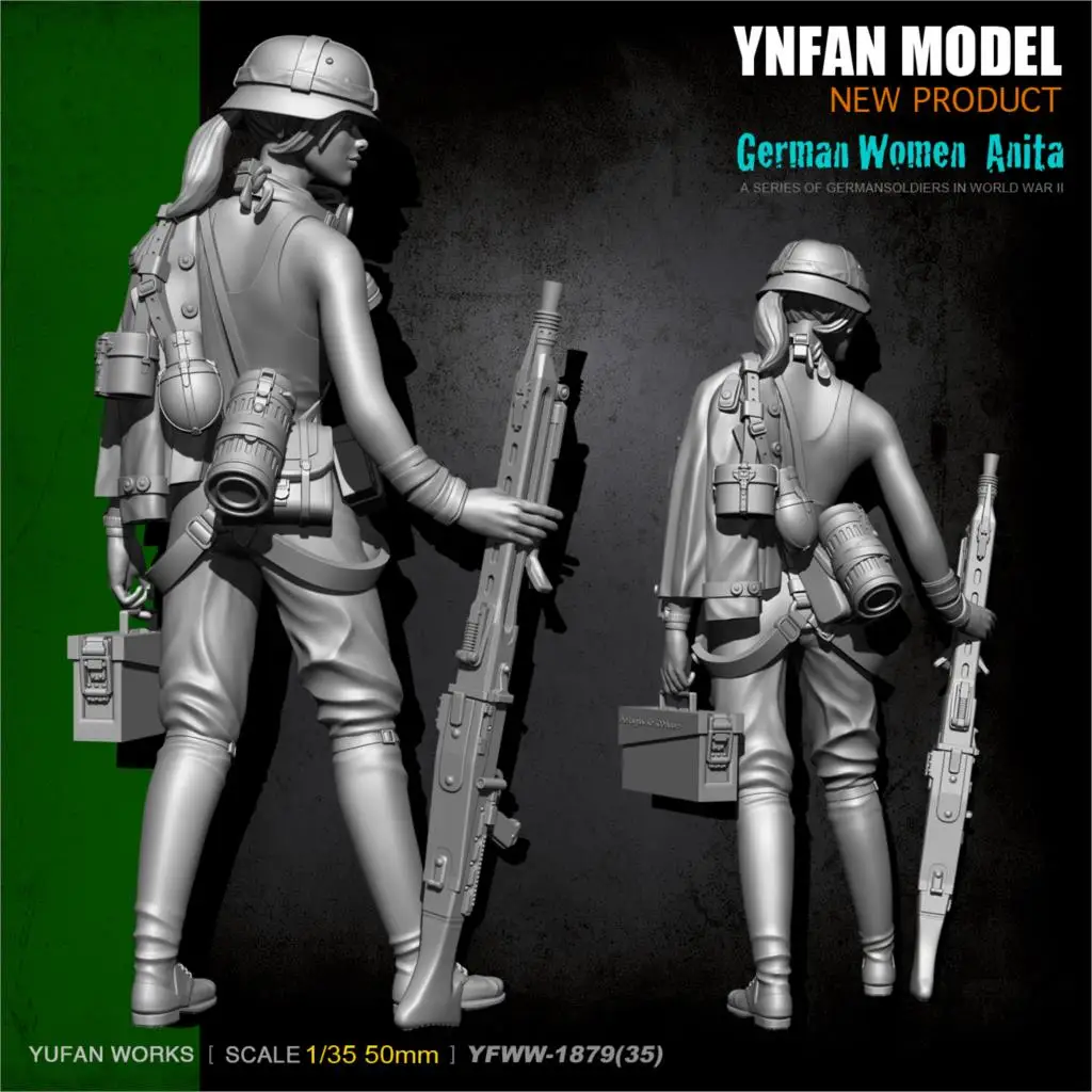 Модель YuFan и паруса оригинал 1/35 Женская машина для второй мировой войны солдат из