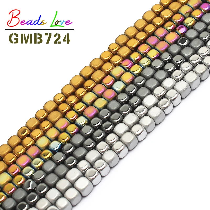 Бисер из матового квадратного гематита диаметр 3 мм 140 шт./лот|hematite stone beads|stone