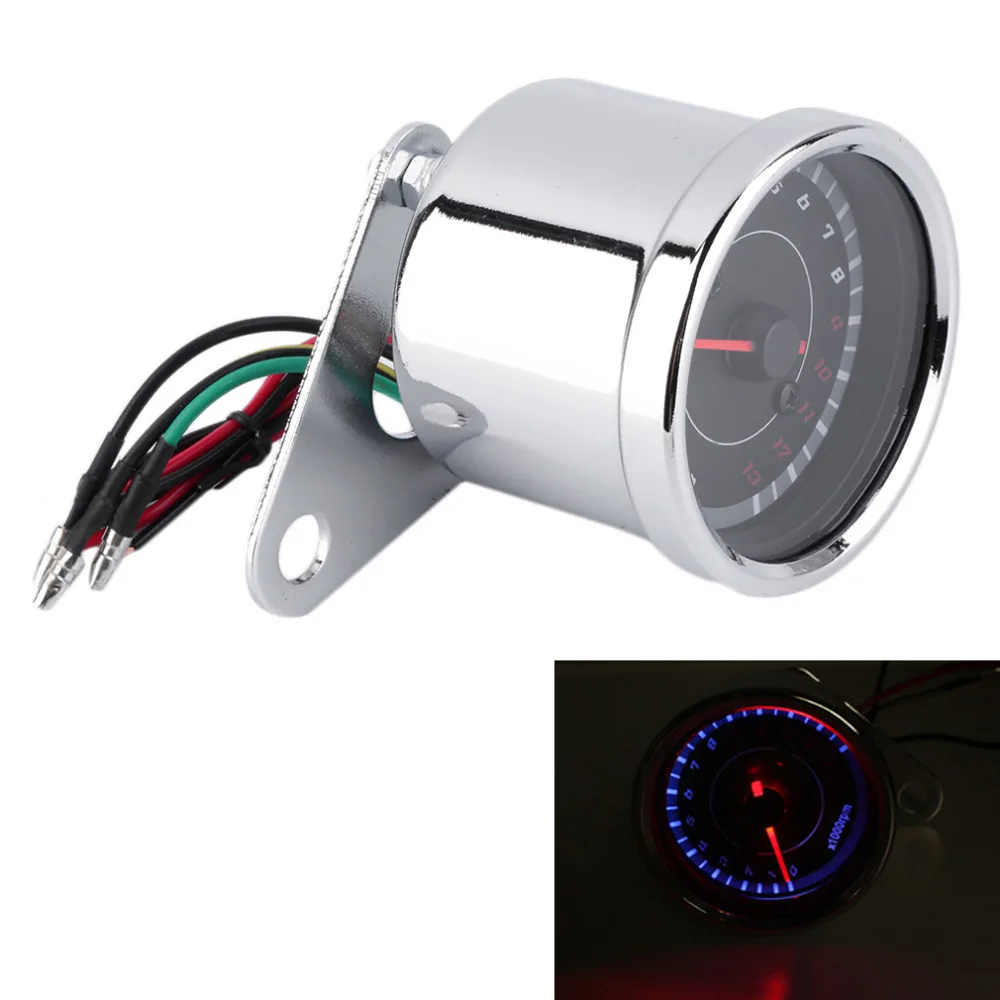 Популярный универсальный мотоцикл подсветка LED 12V Тахометр Спидометр Датчик