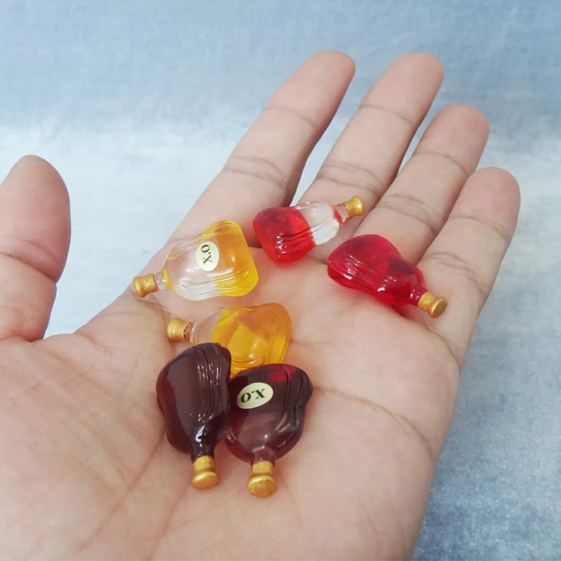 12 шт./лот Цветные бутылки для вина кукольный домик миниатюрные 1:12 весы