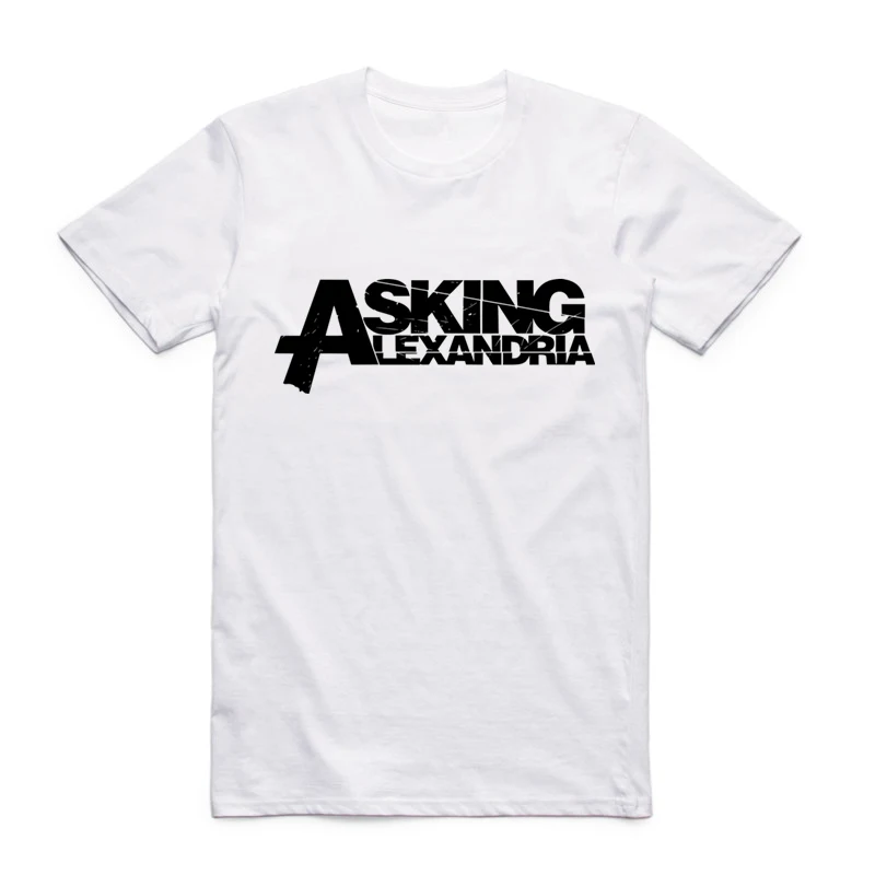 Азиатский размер Печать Asking Alexandria футболка Летняя Повседневная o-образным вырезом с коротким рукавом британский металлический оркестр Группа Футболка HCP4392