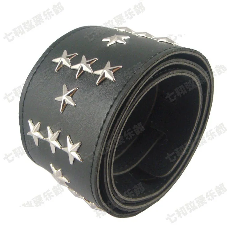 Черный и серебряный звезда заклепки панк кожа Регулируемая длина Удобная