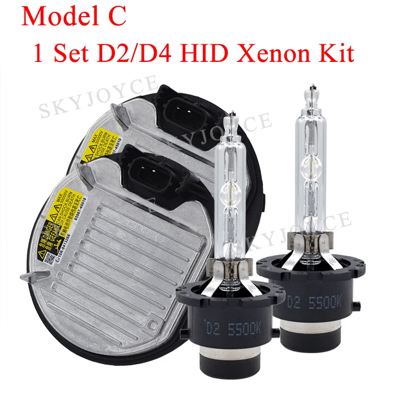 SKYJOYCE Оригинал 35 Вт 55 D2S D4S Xenon HID набор ламп 5500K 6500K D2R D4R Автомобильная фара лампа 85967