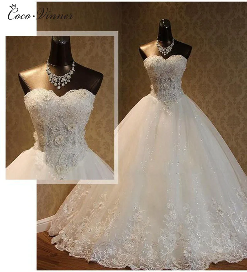 Модные Роскошные бисером свадебное платье vestido de noiva кружевные размера плюс