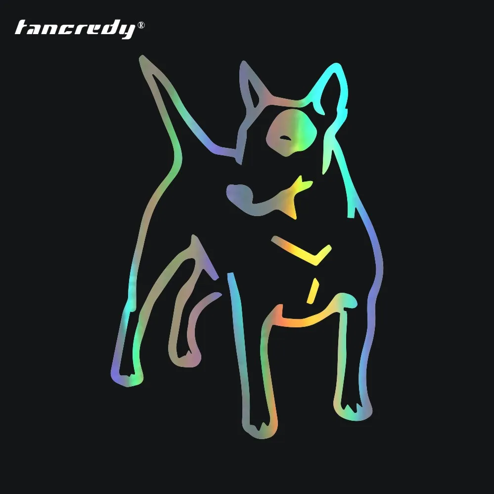 Tancredy 1 шт. 20*14 2 см наклейки для автомобиля и надписи с бультерьером виниловая