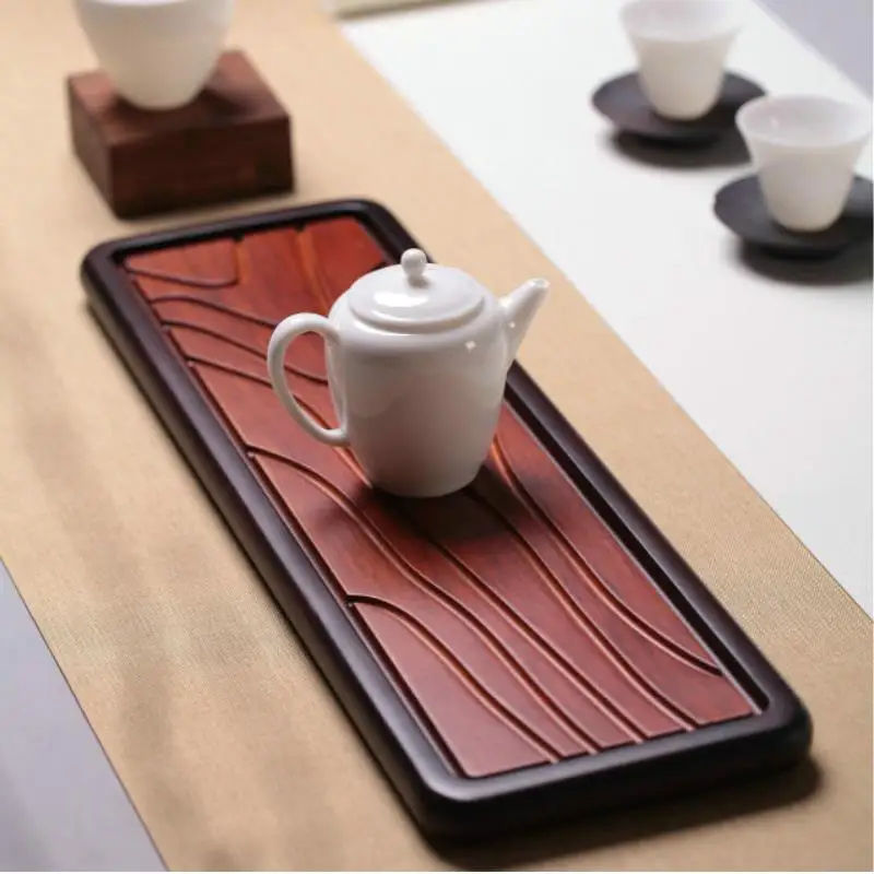 King Tea Mall Тяжелая бамбуковая чайная поднос облачная волна для китайского гунфу