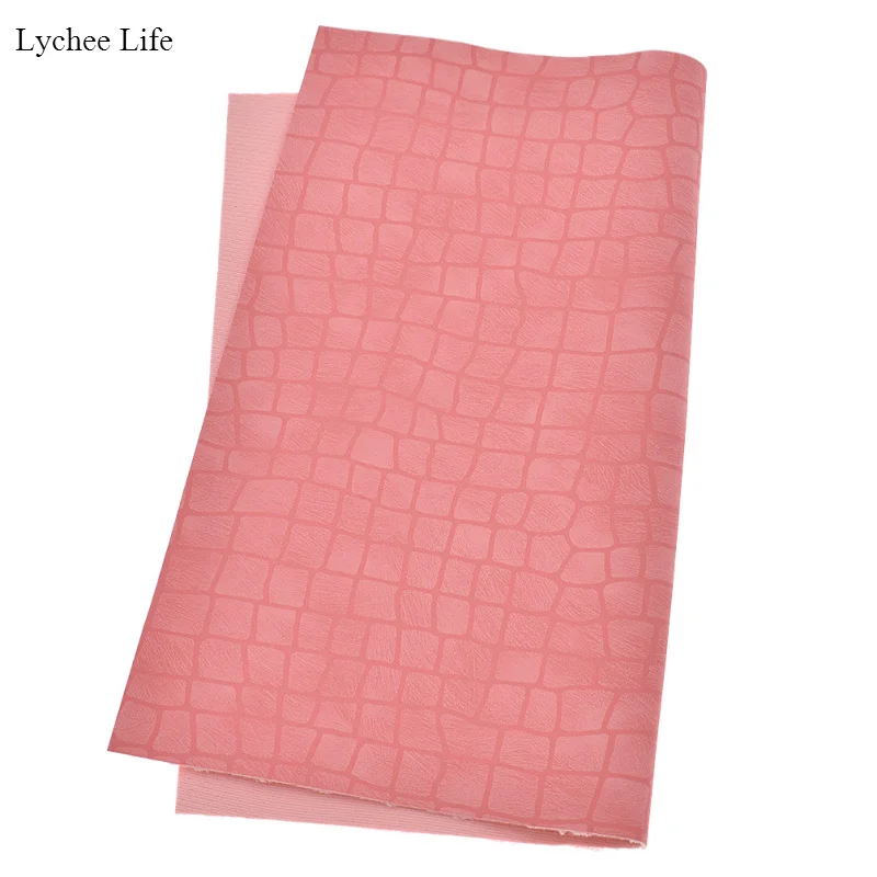 Lychee Life винтажный клетчатый узор A4 ткань высокое качество искусственная кожа