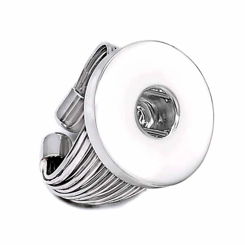 Adjustable 015 flower DIY metal ring fit ginger 18mm snap button rings jewelry charm for women | Украшения и аксессуары