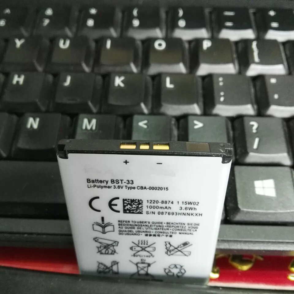 5 шт./лот оригинальный bst 33 bst33 bst-33 аккумулятор телефона для sony ericsson k530 k550 k550i k630 k660i