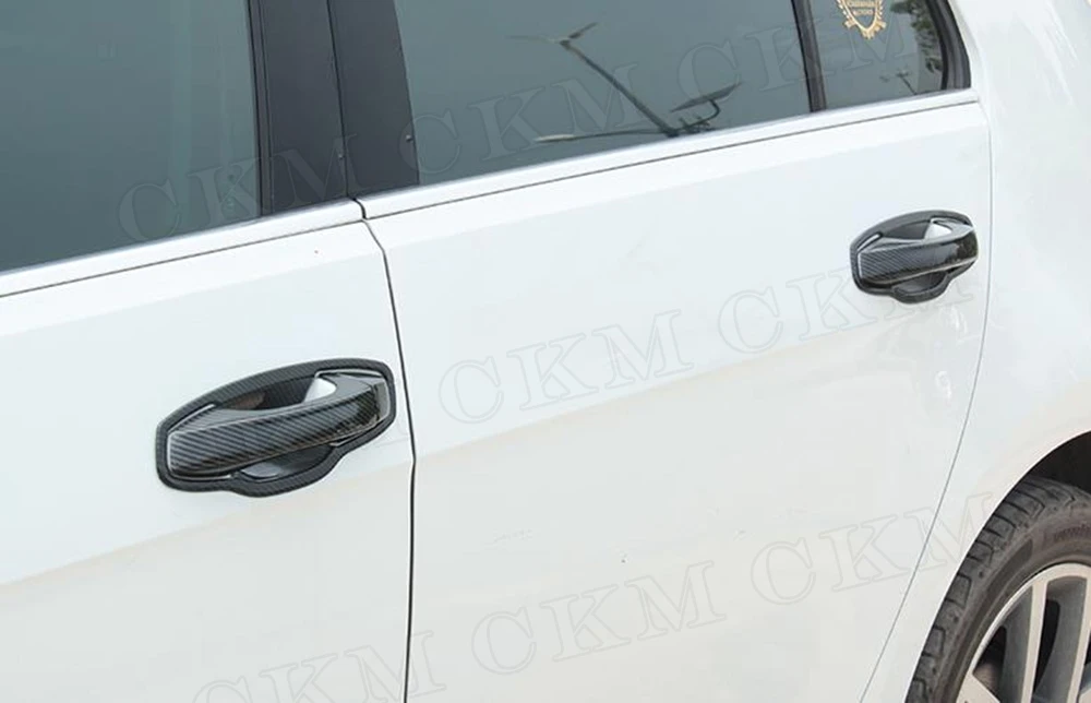 Для VW MK7 углеродного волокна дверная ручка крышки Накладка для Volkswagen Golf 7 VII МК 7