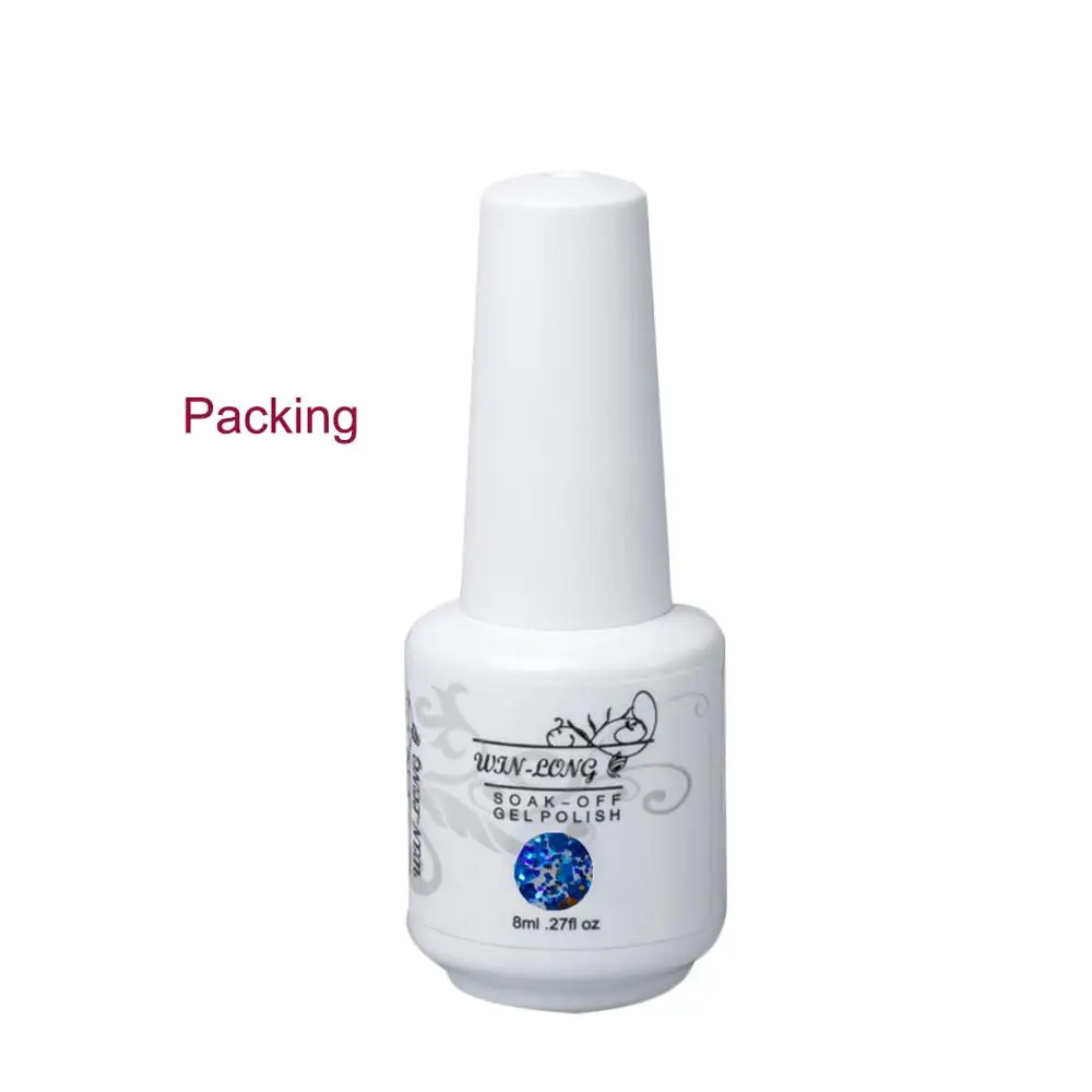 WIN-LONG Блестящий Гель-лак для ногтей 8 мл отмачиваемый Алмазный УФ-Гель-лак Цветной