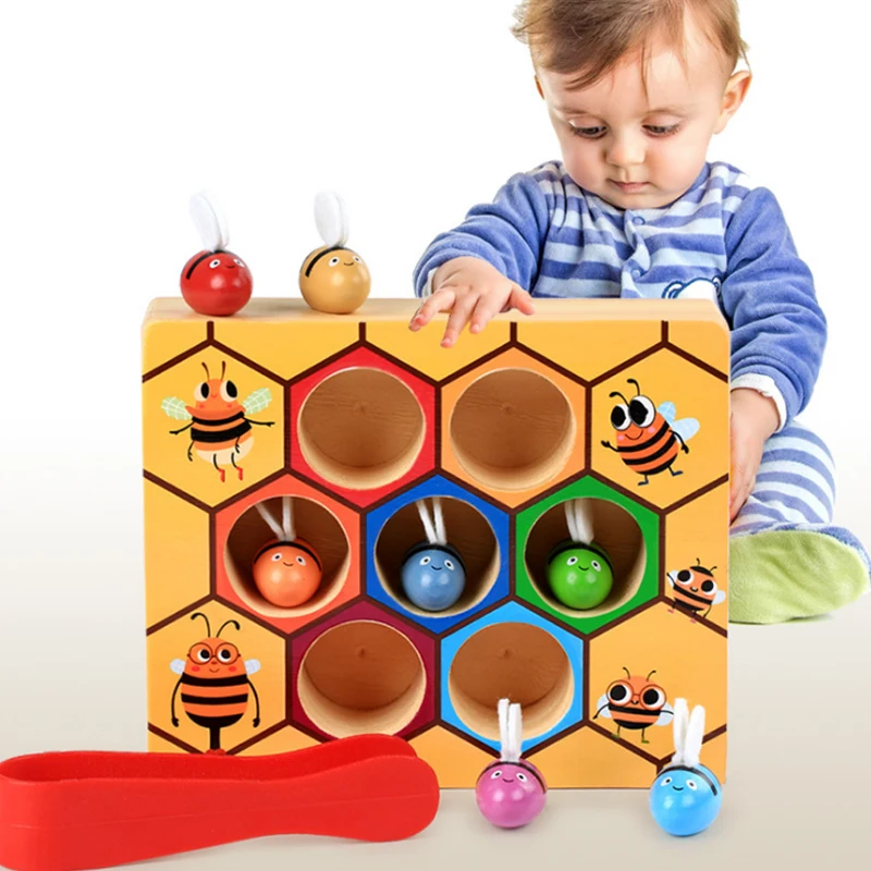 7 шт. новые настольные игры Монтессори с пчелами|toys educational|kids games boardboard fun |
