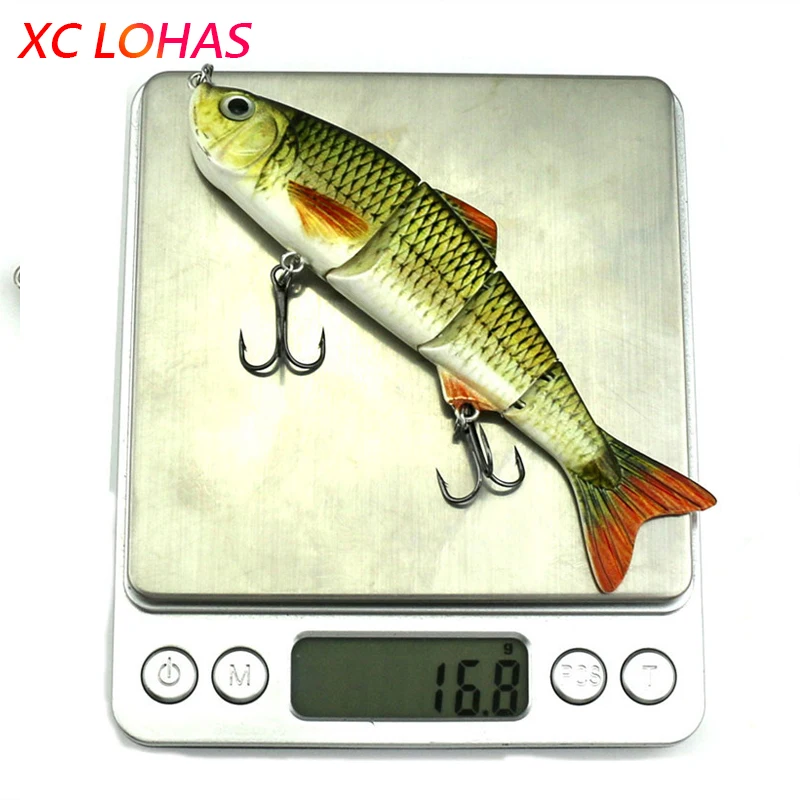 Новый 4 сегментов Рыбалка заманить соединенных Рыболовные приманки жизнь как