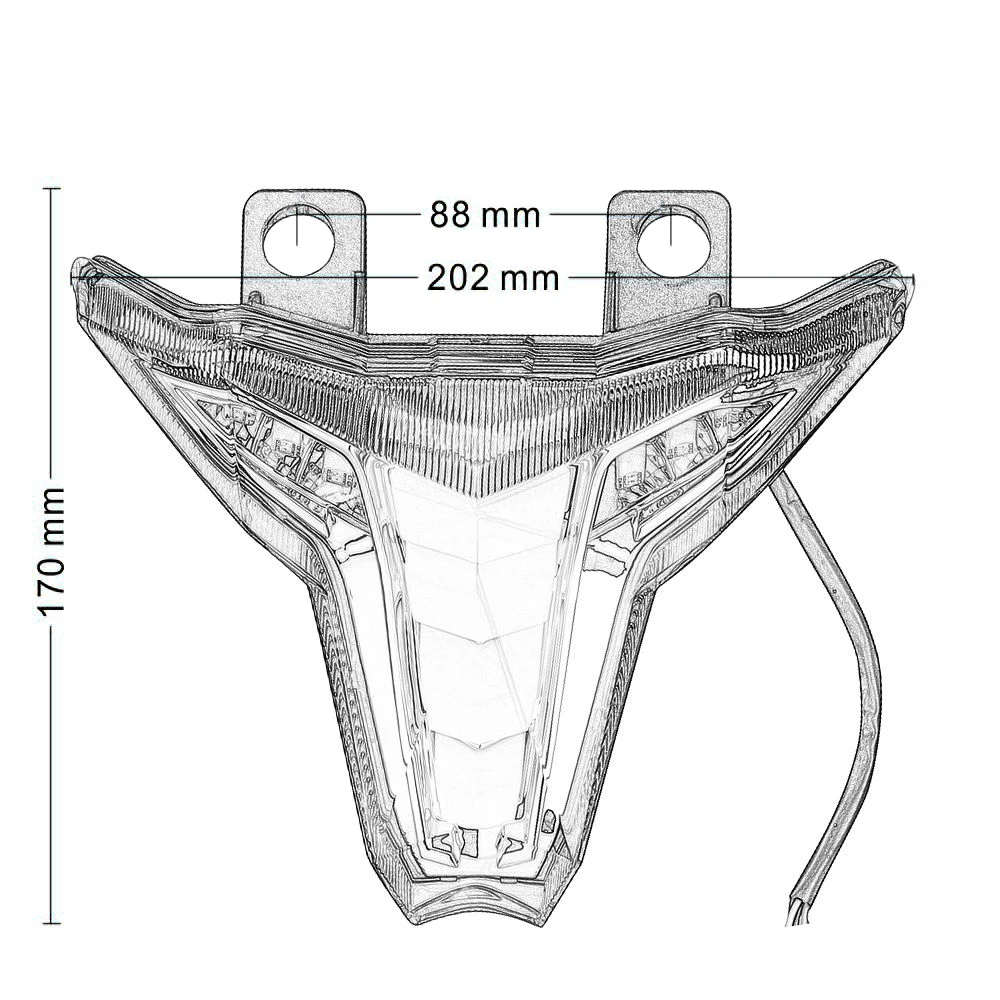 Мотоциклетный задний светильник s LED стоп сигнал поворота для Kawasaki Z1000 2014 2018 Ninja 250