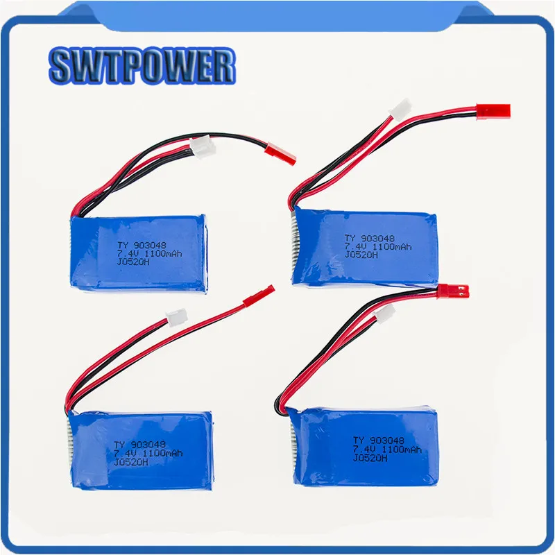 Hot 7.4V 1100mah Wltoys 5/4/3/2/1pcs A949 A959 A969 A979 K929 LiPo Battery JST plug Part for RC Wholesale | Игрушки и хобби