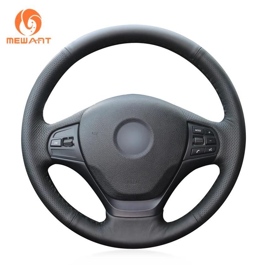 MEWANT черная искусственная кожа Чехол рулевого колеса автомобиля для BMW F30 F31 Touring F34