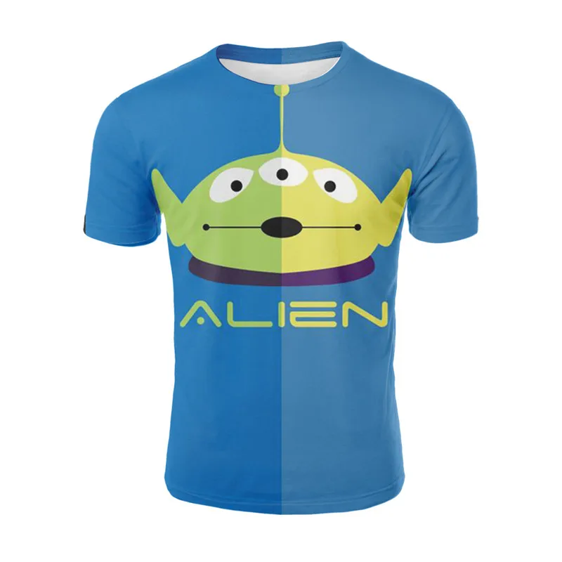 YELITE Toy Story Cute Alien Art 3D t shirt Men tshirt Summer Anime T-Shirt Short Sleeve Tees O-neck Tops Drop Ship | Мужская одежда