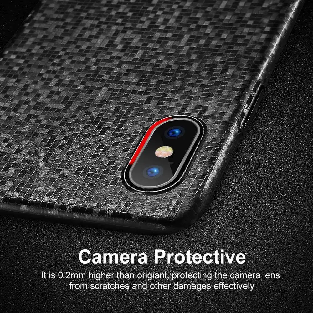 FLOVEME Стильный чехол с мозаикой для iPhone 8 X 10 Ультратонкий из поликарбоната чехлы 7 6