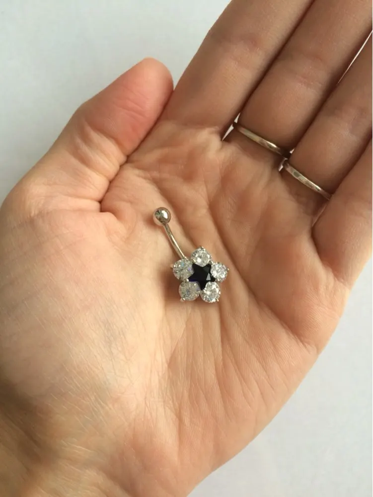 2017 Горячая Распродажа Женская пупка Кнопка Мода хирургическая стальная горный