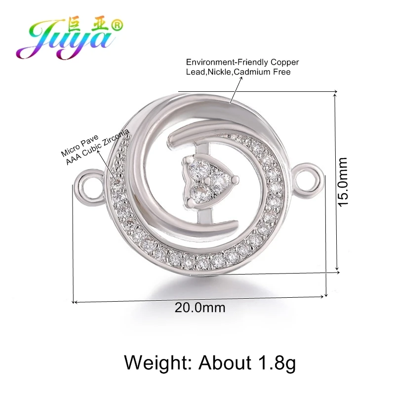 Женские Ювелирные изделия Juya DIY микро-ПАВЕ циркон романтическая любовь сердце