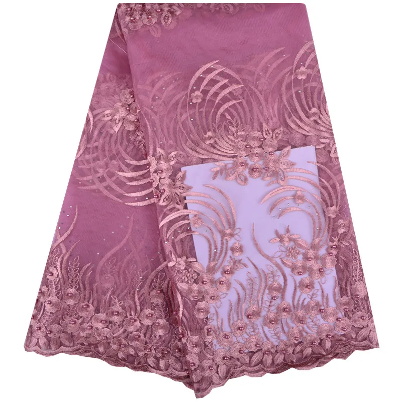 

3D Lace Fabric Applique Flowers Tulle Lace Fabric 2018 High Quality African Lace Fabric Guipure For Wedding Dress S1221
