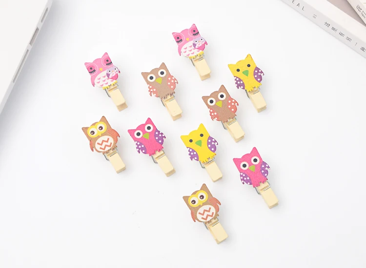 10 шт./лот креативные Kawaii деревянные держатели для фото бумаги милые Diy украшения школьные Канцтовары на подарок канцелярские принадлежности