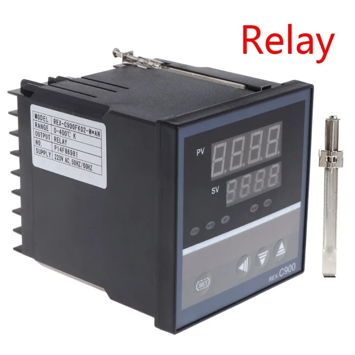 Relay PID контроллер температуры REX-C900 K вход SSR релейный выход 96*96 мм термостат - Цвет: Relay