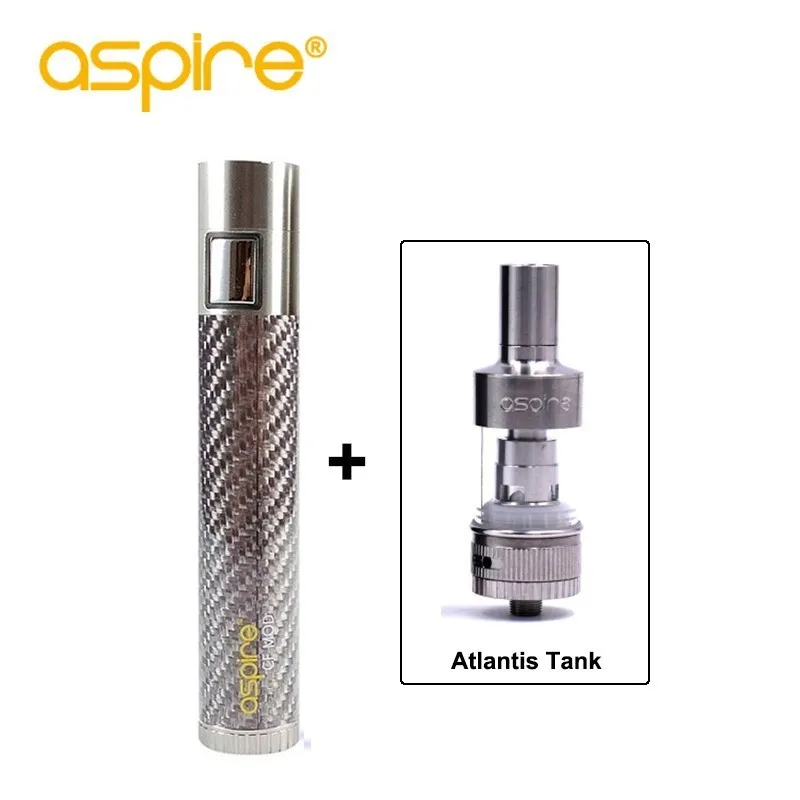 Электронная сигарета мод Специальное предложение Vape устройство aspire CF батарея пружинный разъем 510 углеродное волокно трубка подходит Nautilus танк - Цвет: grey with Atlantis