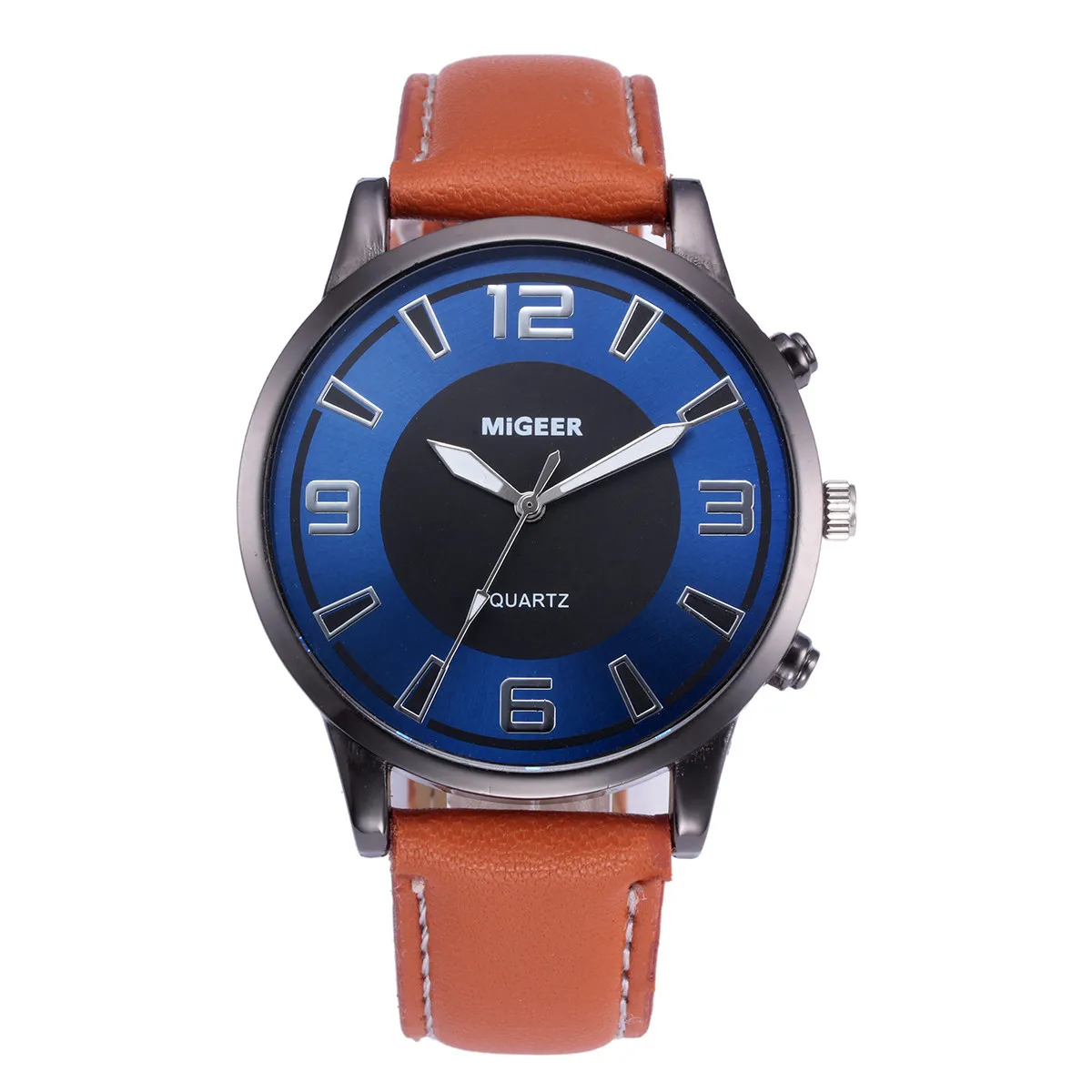

DISU Men Wrist Watch Retro Design Leather Band Analog Alloy Quartz watches men vintage men wristwatch clock relogios masculino