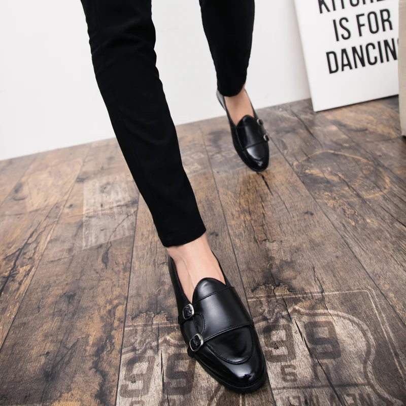 WOLF WHO Classic Men Shoes Breathable Comfortable Men Loafers Luxury Brand Men Dress Shoes For Wedding Dating Men's Flats X-199