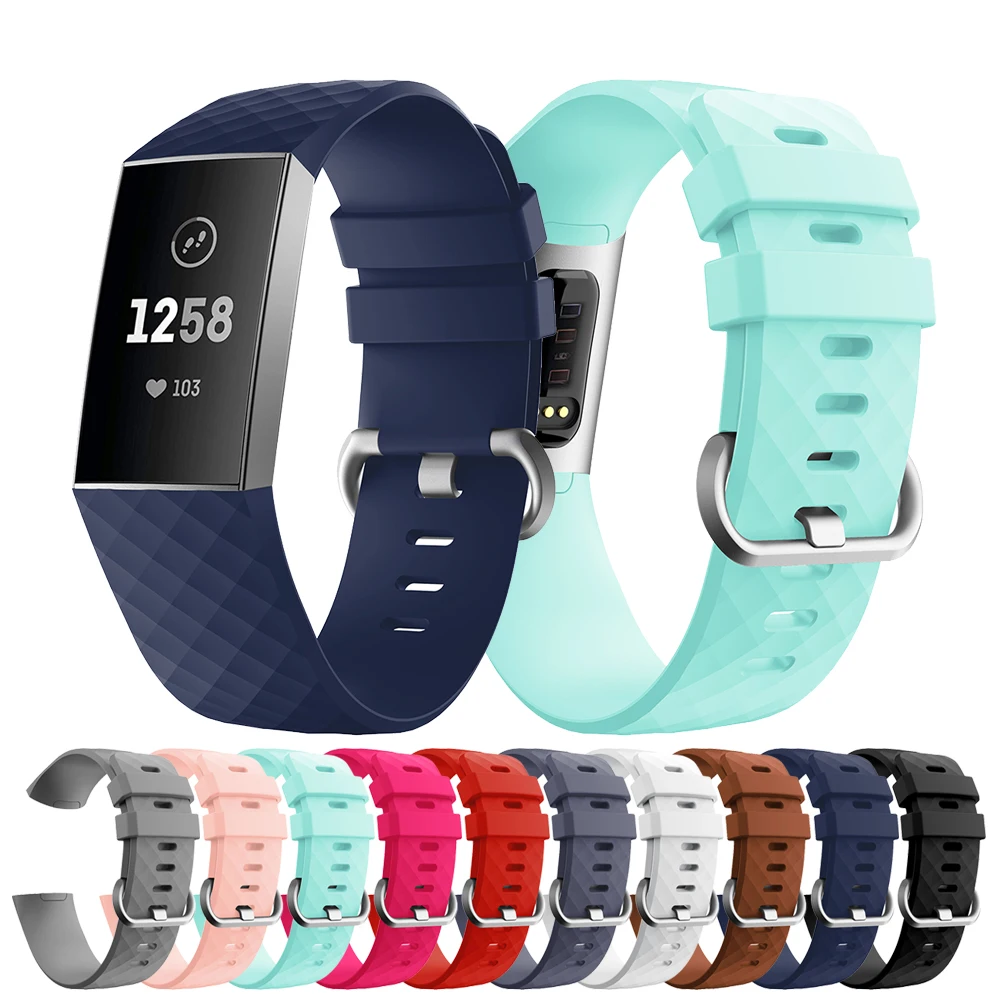 

Odog черный силиконовый для часов Ремешок для Fitbit заряд 3 Фитнес спортивный ремешок Браслет замена