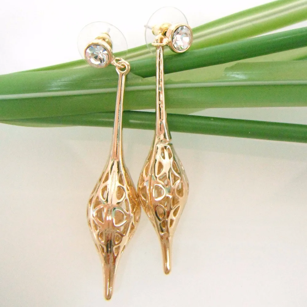 Серьги гвоздики Navachi SMT1004 с белыми кристаллами желтого цвета|yellow crystal earrings|yellow
