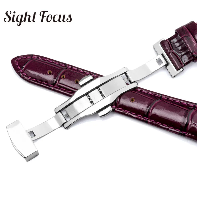 18mm Curved End Watch Band Leather for Tissot Couturier T035.207 T035.210 Strap 1853 Women Watchbands Lady Bracelet Belt Clock