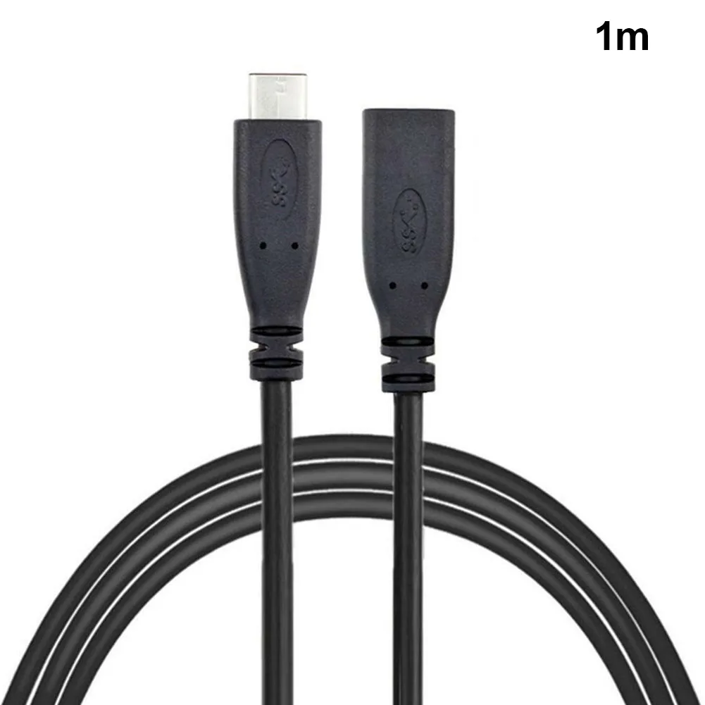 0,2 m-2 m type C аксессуары USB 3,1 части портативный удлинитель Кабель для передачи данных удлинитель для мужчин и женщин Черный Сменный прочный телефон