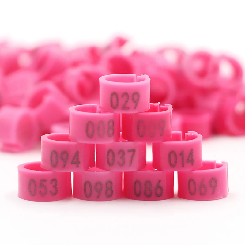 2 Set Of 1-100 Numbered 10mm Poultry Bird Pigeon Duck Chicken Clip Leg Color Foot Rings Pet Management Logo Identification Tool