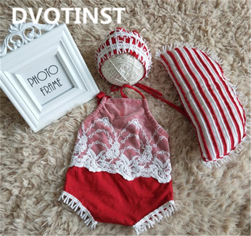 Dvotinst Newborn Baby Photography Clothes Props Fotografia Headwear+Bodysuit 2pcs Set Cosplay Costume Studio Shooting Photo Prop | Детская