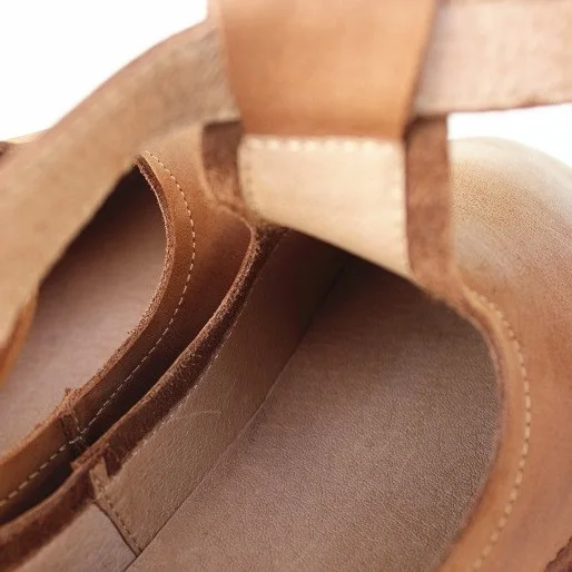 Careaymade-Retro of literature and art first-class leather shoes,all-leather pure hand-made casual women's single shoes,sandals