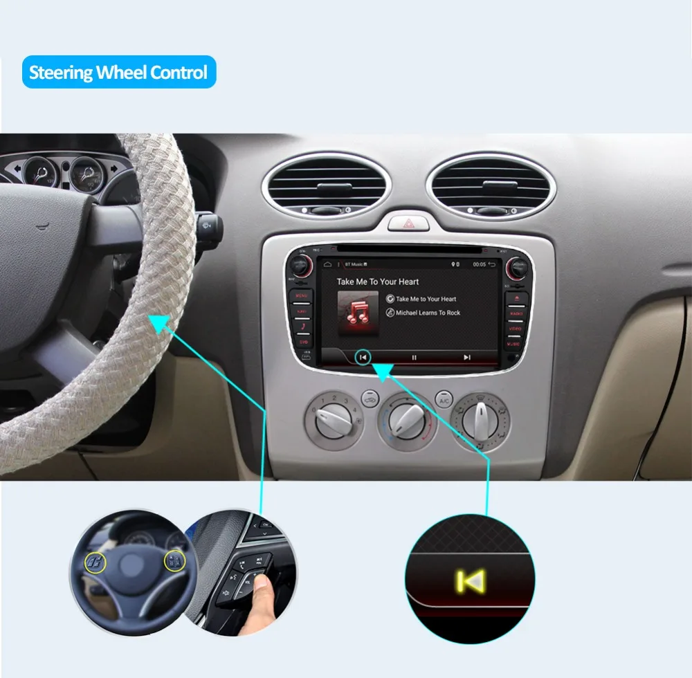 2din Android 10 автомобильный dvd плеер для Ford Mondeo focus S max smax Kuga c gps радио видео wifi BT