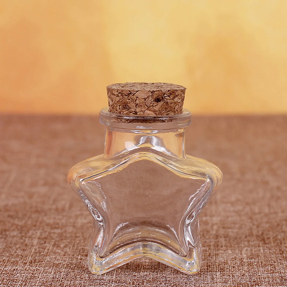 Оптовая цена 50 мл форма пентаграммы прозрачная стеклянная бутылка с деревянной
