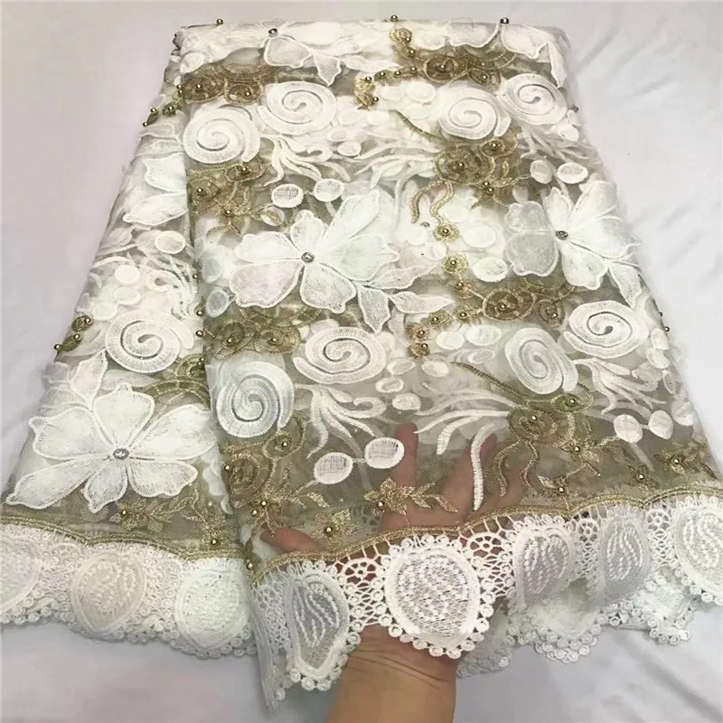 Белые высококачественные французские кружевные ткани 2018 последние африканские