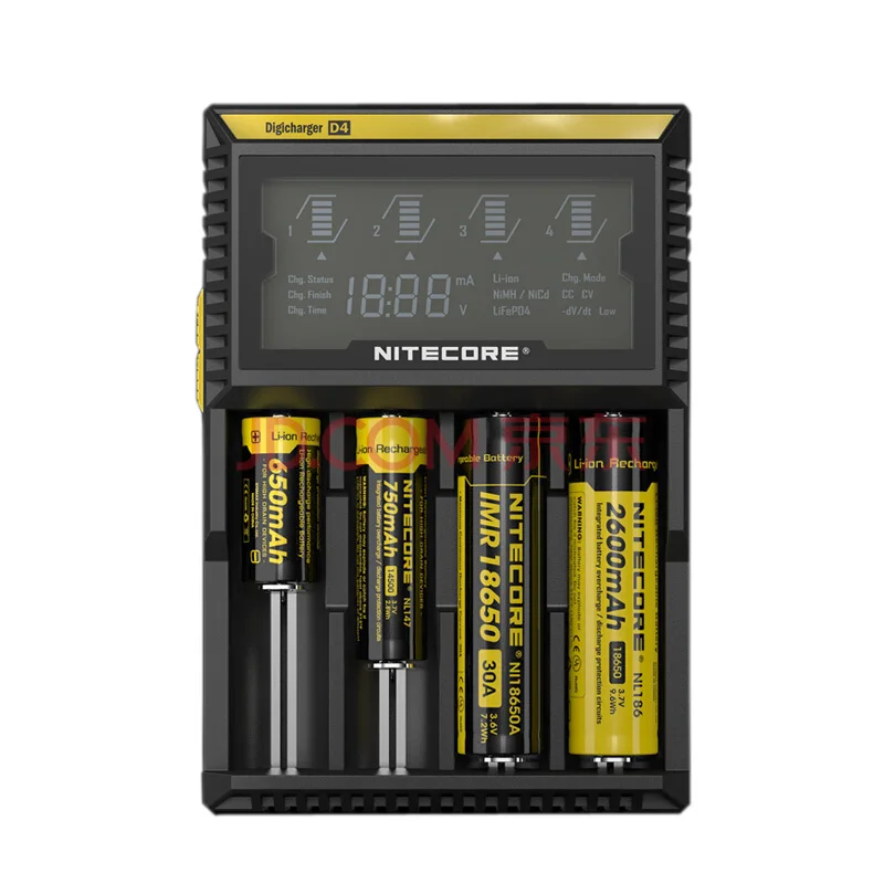 Оригинальное зарядное устройство Nitecore D4 18650 с ЖК экраном для зарядного
