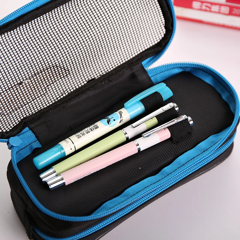 Школьный Чехол карандаш для студентов 2 слоя активная сетка канцелярские