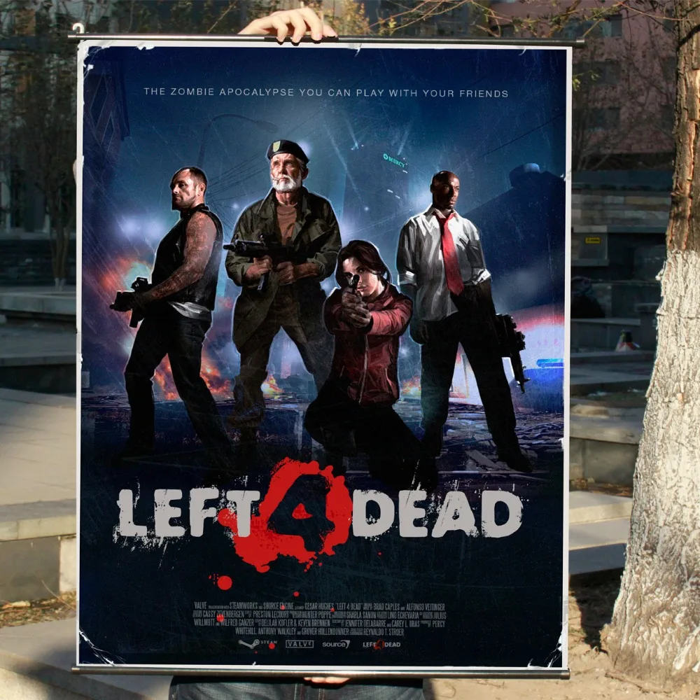 &quotLeft 4 Dead&quot HD игра свитки кино плакат Настенные стикеры баннеры висит