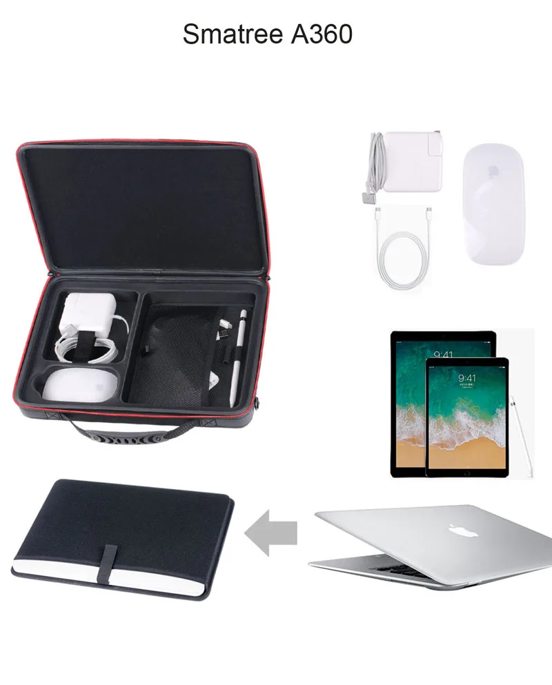 Smatree сумка для переноски Apple Macbook Air 13,3 дюймов, Macbook Pro 13 дюймов, 12 дюймов деловая сумка с плечевым ремнем