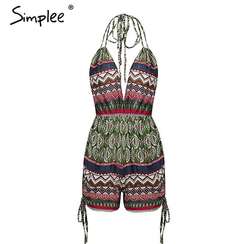 Simplee Сексуальный Ремень Цельный купальник с цветочным принтом открытой спиной на